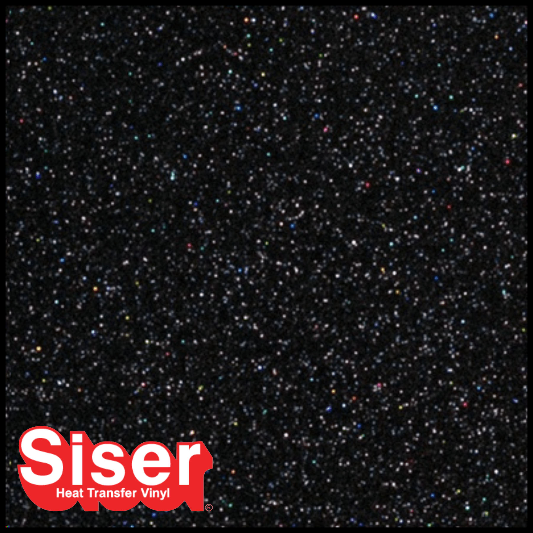Siser Glitter Heat Transfer Vinyl (HTV) - Galaxy Black