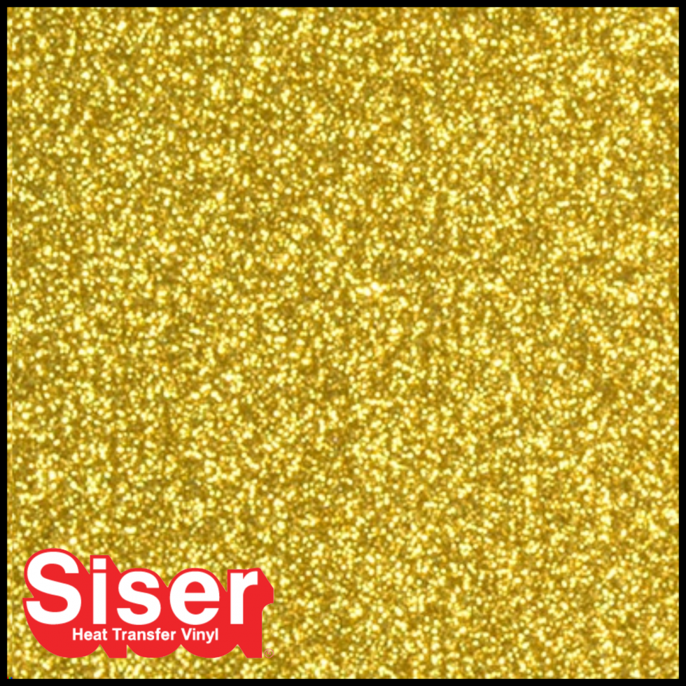 SISER® GLITTER Heat Transfer Vinyl GOLD Skat Katz Heat Transfer