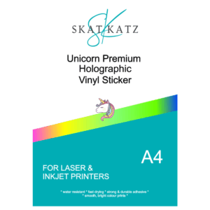 Unicorn Printable Vinyl - for INKJET Printers - Holographic Silver 10 pack