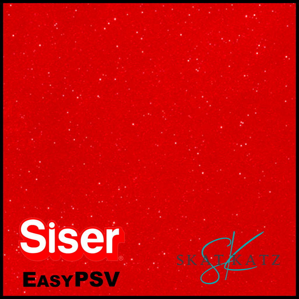 Siser Starling Easypsv® Permanent Glitter Adhesive Flame Red Skat