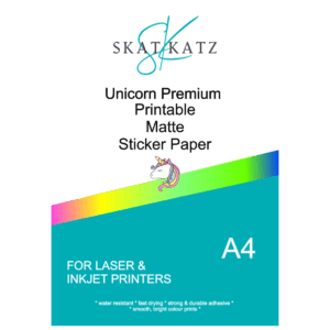 Unicorn Premium Sticker Paper for laser & inkjet printers - Matte White A4 20pk