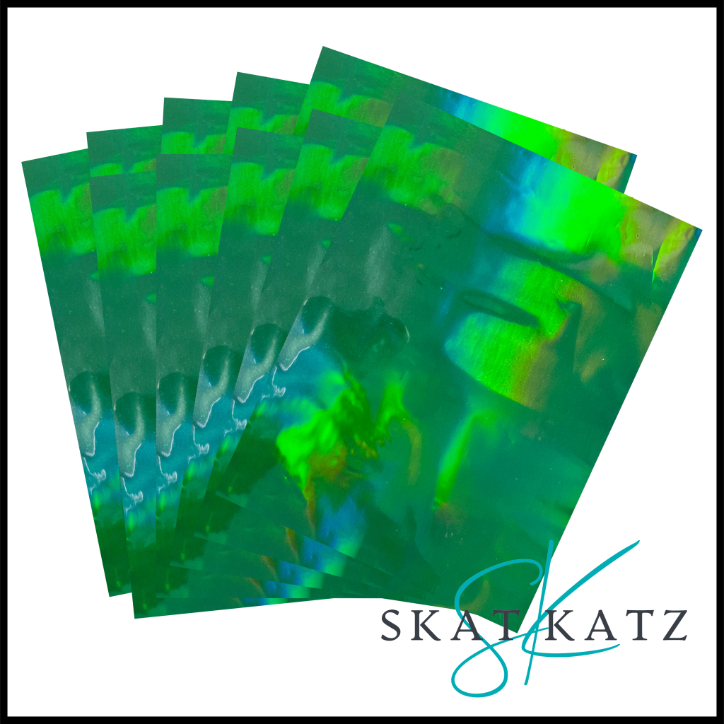 Heat Reactive Foil - A4 10pk - Holo Emerald - Skat Katz - Heat Transfer ...