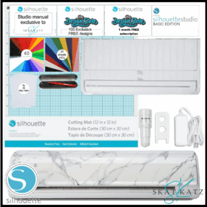 Silhouette Cameo 5 - Beginners Vinyl Bundle - BIANCO CARARA